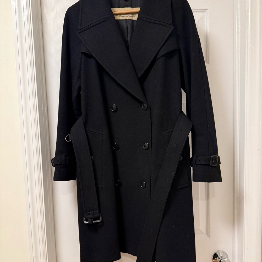Burberry Black Double-Breasted Coat - Picture 4 of 8